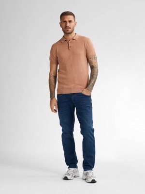 Petrol Industries Men Knitwear Polo Sandal Wood | Freewear Men Knitwear Polo - www.freewear.nl - Freewear