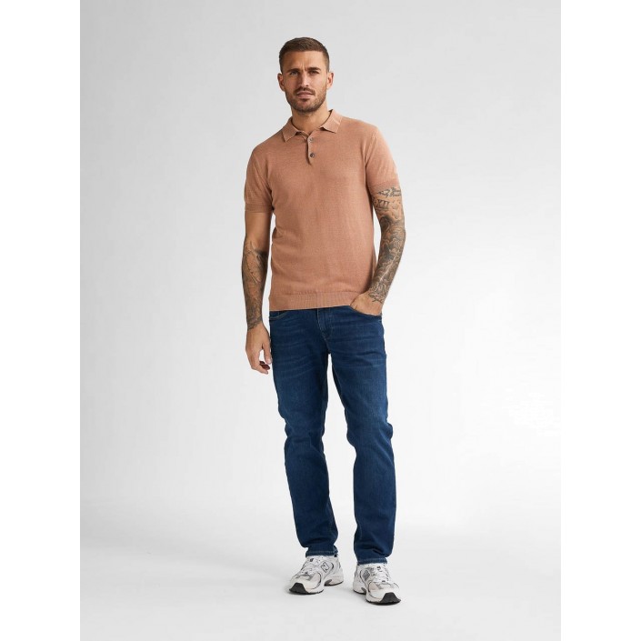 Petrol Industries Men Knitwear Polo Sandal Wood | Freewear Men Knitwear Polo - www.freewear.nl - Freewear