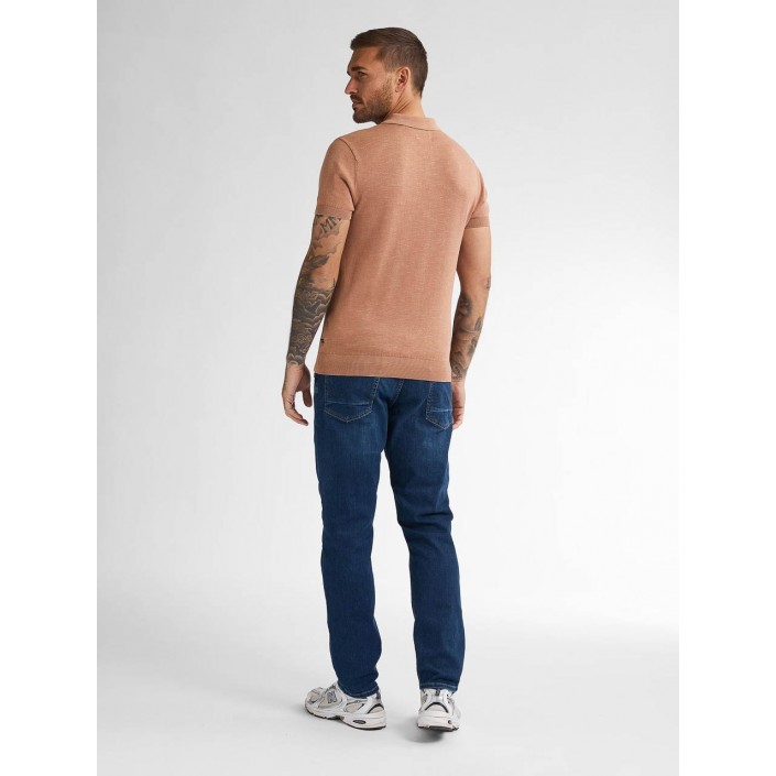Petrol Industries Men Knitwear Polo Sandal Wood | Freewear Men Knitwear Polo - www.freewear.nl - Freewear