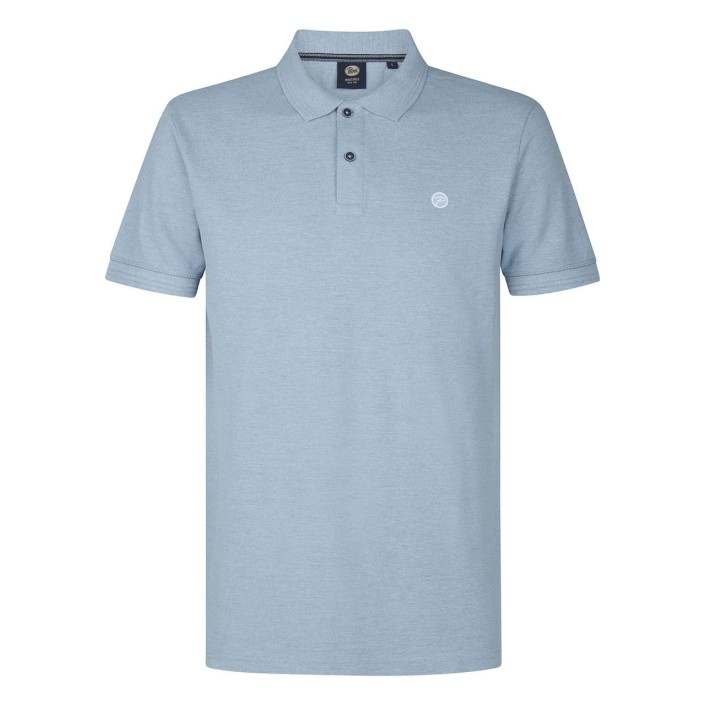 Petrol Industries Men Polo Short Sleeve Pale Blue | Freewear Men Polo Short Sleeve - www.freewear.nl - Freewear