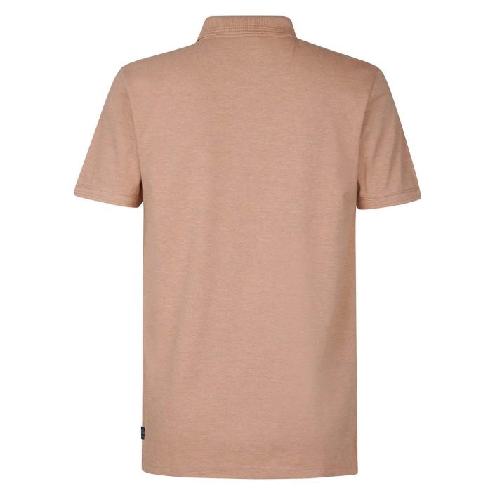 Petrol Industries Men Polo Short Sleeve Sandal Wood | Freewear Men Polo Short Sleeve - www.freewear.nl - Freewear