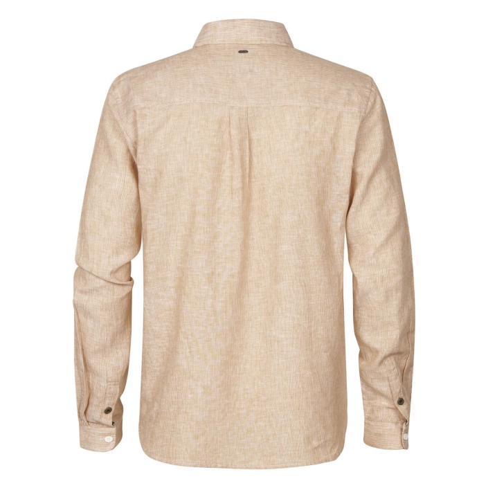 Petrol Industries Men Shirt Long Sleeve Uni Cappuccino | Freewear Men Shirt Long Sleeve Uni - www.freewear.nl - Freewear