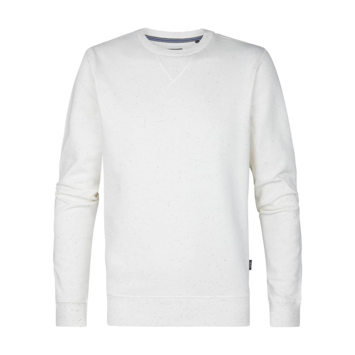 Petrol Industries Men Sweater Round Neck Seashell | Freewear Men Sweater Round Neck - www.freewear.nl - Freewear