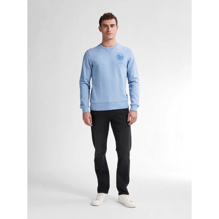 Petrol Industries Men Sweater Round Neck Pale Blue | Freewear Men Sweater Round Neck - www.freewear.nl - Freewear