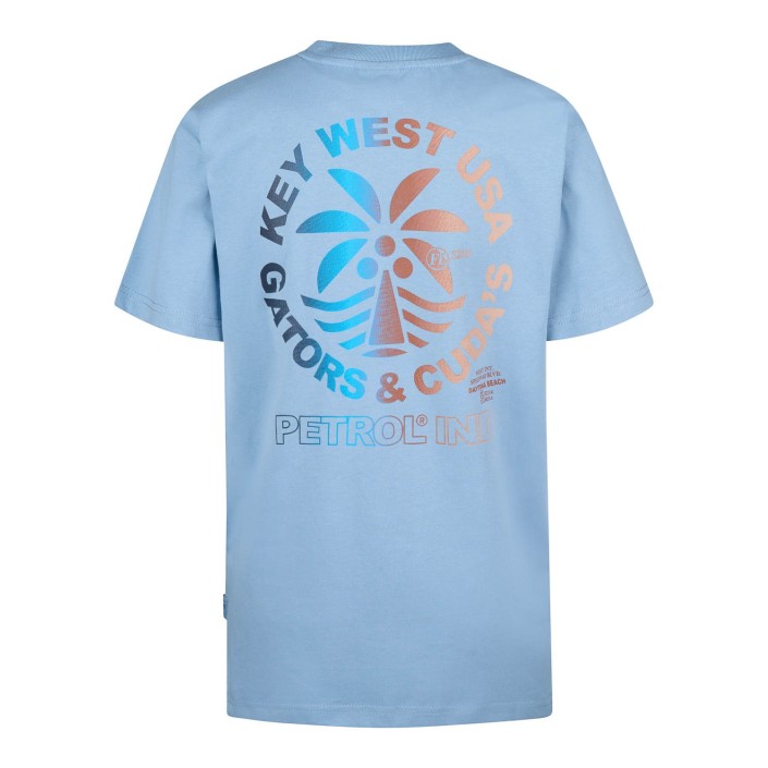 Petrol Industries Men T-Shirt SS Pale Blue | Freewear Men T-Shirt SS - www.freewear.nl - Freewear