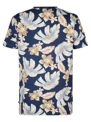 Petrol Industries Men T-Shirt SS AOP Navy Blue | Freewear Men T-Shirt SS AOP - www.freewear.nl - Freewear
