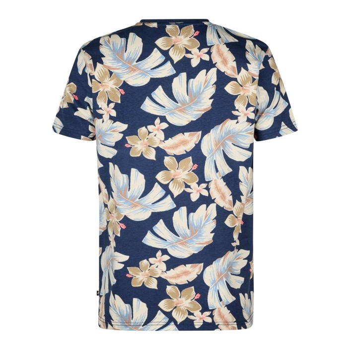 Petrol Industries Men T-Shirt SS AOP Navy Blue | Freewear Men T-Shirt SS AOP - www.freewear.nl - Freewear