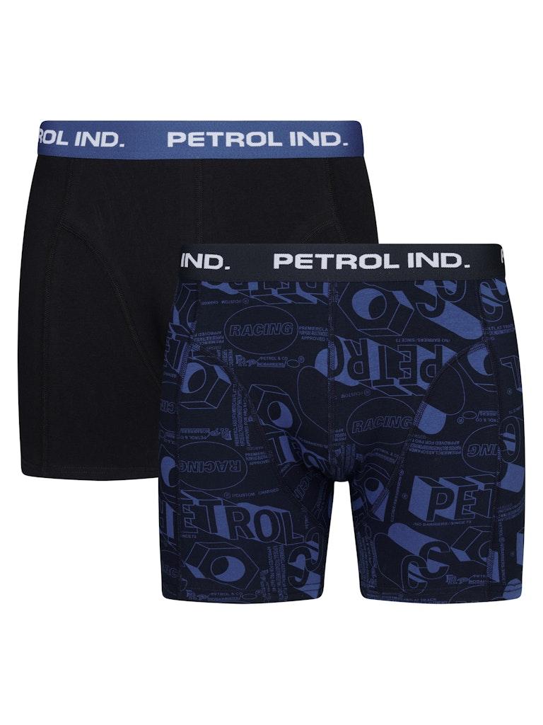 Petrol Industries - Heren 2-pack Boxershorts Pitstop - Blauw - Maat L