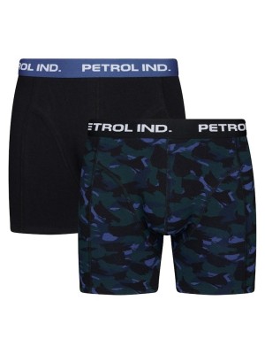 Petrol Industries Men Underwear Boxer 2-pack Dark Black | Freewear Men Underwear Boxer 2-pack - www.freewear.nl - Freewear