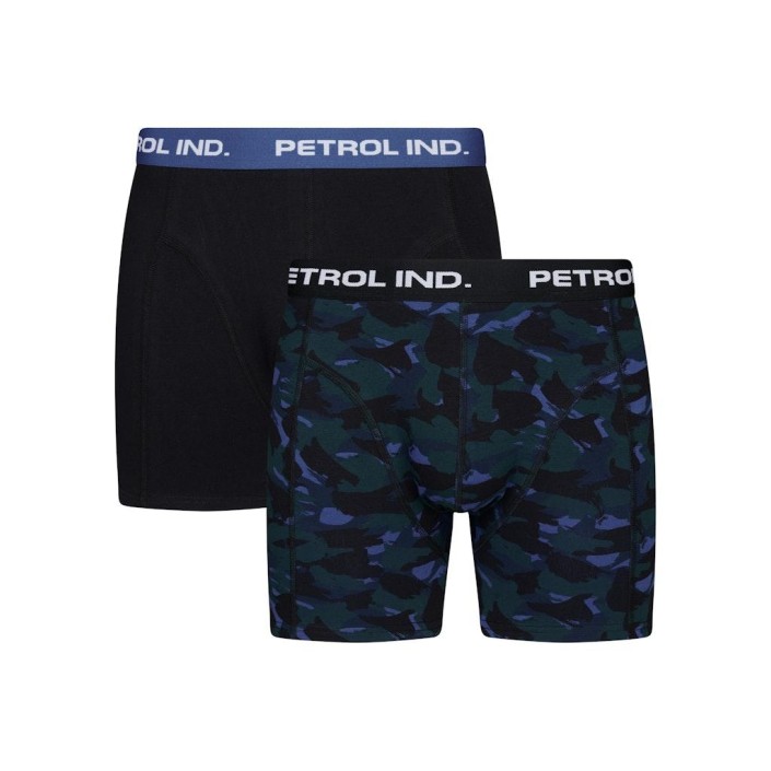 Petrol Industries Men Underwear Boxer 2-pack Dark Black | Freewear Men Underwear Boxer 2-pack - www.freewear.nl - Freewear