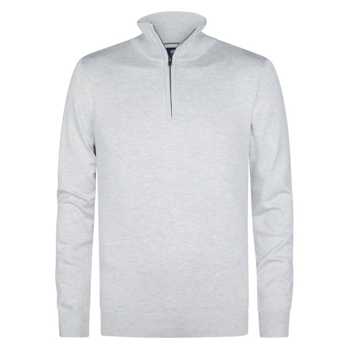 Petrol Industries Men Knitwear Collar Basic Antique White Melee | Freewear Men Knitwear Collar Basic - www.freewear.nl - Freewear