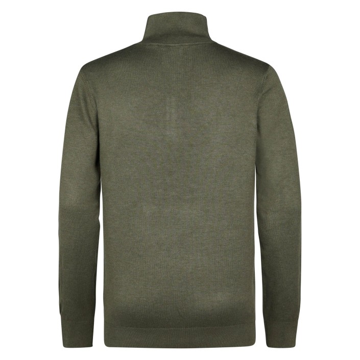 Petrol Industries Men Knitwear Collar Basic Mossy Stone | Freewear Men Knitwear Collar Basic - www.freewear.nl - Freewear
