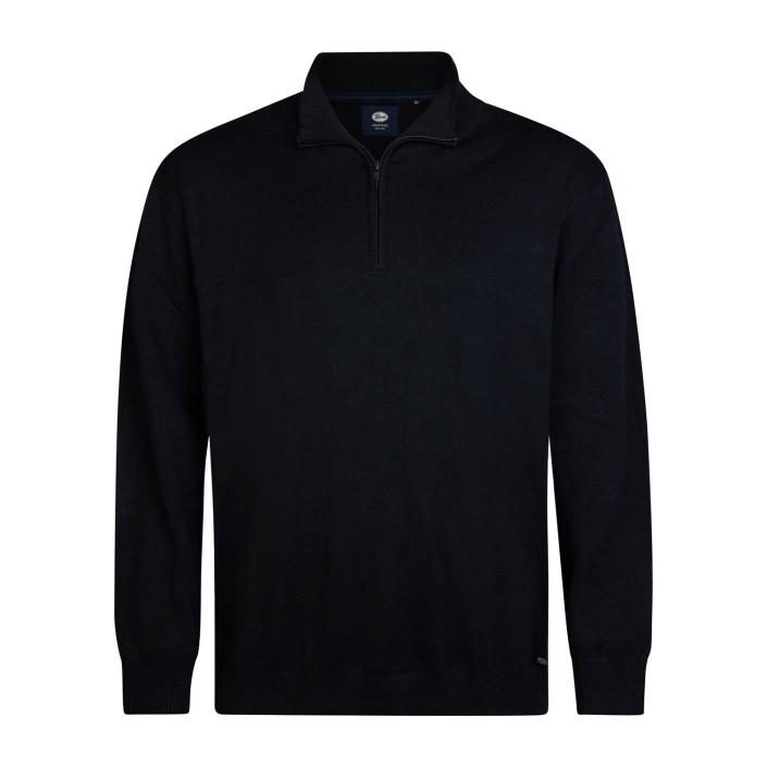 Petrol Industries Men Knitwear Collar Basic Deep Black | Freewear Men Knitwear Collar Basic - www.freewear.nl - Freewear