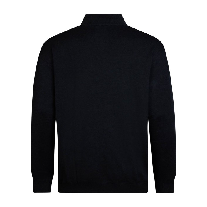 Petrol Industries Men Knitwear Collar Basic Deep Black | Freewear Men Knitwear Collar Basic - www.freewear.nl - Freewear