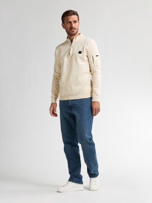 Petrol Industries Men Knitwear Collar Raw Sand | Freewear Men Knitwear Collar - www.freewear.nl - Freewear