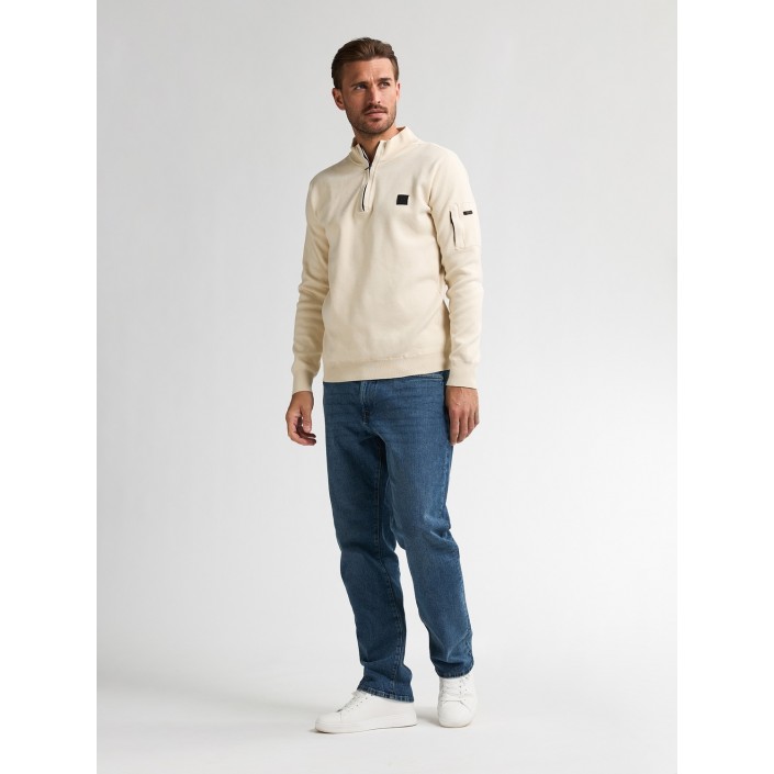 Petrol Industries Men Knitwear Collar Raw Sand | Freewear Men Knitwear Collar - www.freewear.nl - Freewear