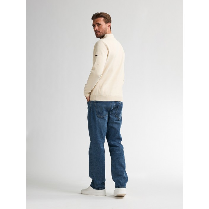 Petrol Industries Men Knitwear Collar Raw Sand | Freewear Men Knitwear Collar - www.freewear.nl - Freewear