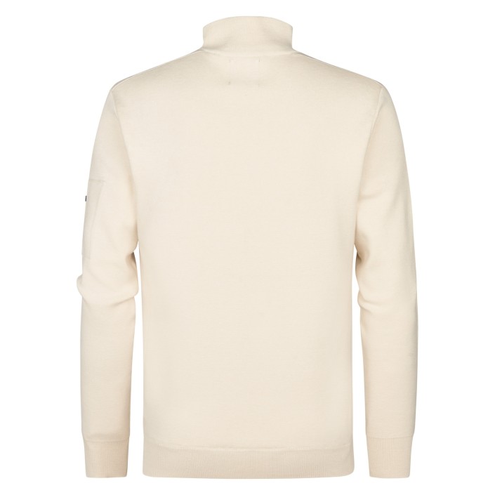 Petrol Industries Men Knitwear Collar Raw Sand | Freewear Men Knitwear Collar - www.freewear.nl - Freewear