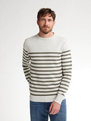 Petrol Industries Men Knitwear Round Neck Basic Antique White Melee | Freewear Men Knitwear Round Neck Basic - www.freewear.nl - Freewear