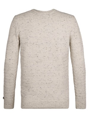 Petrol Industries Men Knitwear Round Neck Basic Antique White Melee | Freewear Men Knitwear Round Neck Basic - www.freewear.nl - Freewear