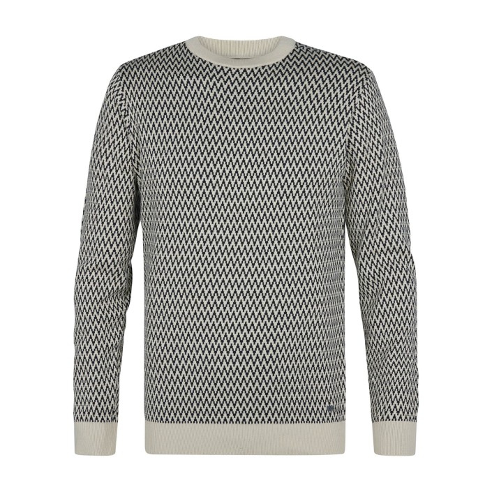 Petrol Industries Men Knitwear Round Neck Basic Seashell | Freewear Men Knitwear Round Neck Basic - www.freewear.nl - Freewear