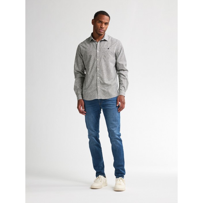 Petrol Industries Men Shirt Long Sleeve AOP Mossy Stone | Freewear Men Shirt Long Sleeve AOP - www.freewear.nl - Freewear