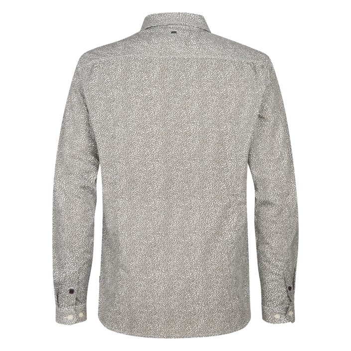 Petrol Industries Men Shirt Long Sleeve AOP Mossy Stone | Freewear Men Shirt Long Sleeve AOP - www.freewear.nl - Freewear