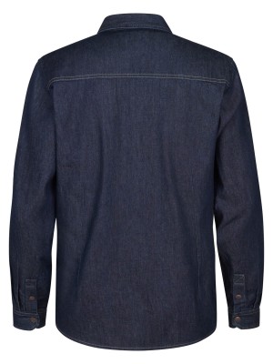 Petrol Industries Men Shirt Long Sleeve Denim Dark Indigo | Freewear Men Shirt Long Sleeve Denim - www.freewear.nl - Freewear