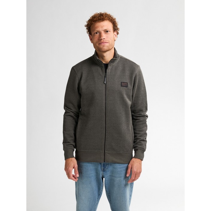 Petrol Industries Men Sweater Collar Zip Beluga | Freewear Men Sweater Collar Zip - www.freewear.nl - Freewear