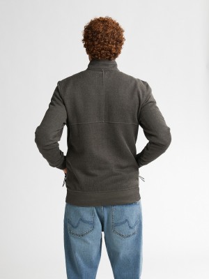 Petrol Industries Men Sweater Collar Zip Beluga | Freewear Men Sweater Collar Zip - www.freewear.nl - Freewear