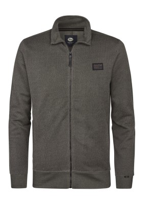 Petrol Industries Men Sweater Collar Zip Beluga | Freewear Men Sweater Collar Zip - www.freewear.nl - Freewear