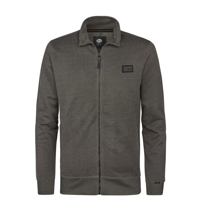 Petrol Industries Men Sweater Collar Zip Beluga | Freewear Men Sweater Collar Zip - www.freewear.nl - Freewear