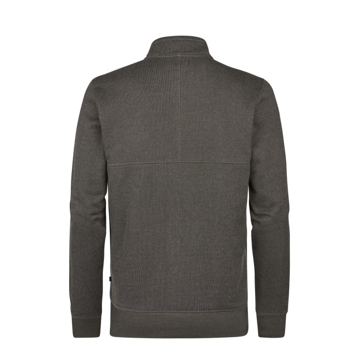 Petrol Industries Men Sweater Collar Zip Beluga | Freewear Men Sweater Collar Zip - www.freewear.nl - Freewear