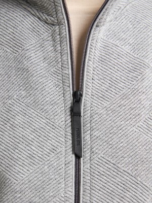 Petrol Industries Men Sweater Collar Zip Light Grey Melee | Freewear Men Sweater Collar Zip - www.freewear.nl - Freewear