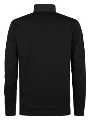 Petrol Industries Men Sweater Collar Zip Deep Black | Freewear Men Sweater Collar Zip - www.freewear.nl - Freewear