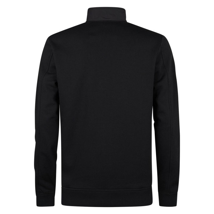 Petrol Industries Men Sweater Collar Zip Deep Black | Freewear Men Sweater Collar Zip - www.freewear.nl - Freewear