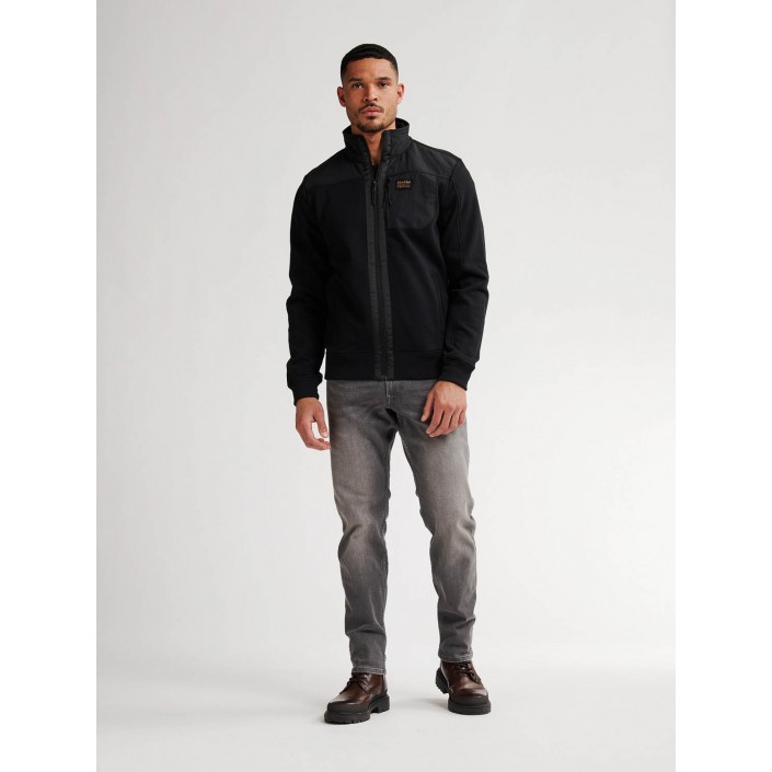 Petrol Industries Men Sweater Collar Zip Deep Black | Freewear Men Sweater Collar Zip - www.freewear.nl - Freewear