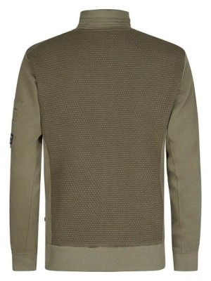 Petrol Industries Men Sweater Collar Zip Antique White Melee | Freewear Men Sweater Collar Zip - www.freewear.nl - Freewear
