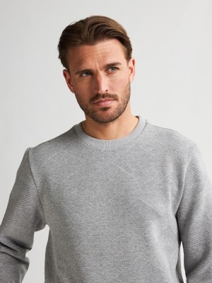 Petrol Industries Men Sweater Round Neck Light Grey Melee | Freewear Men Sweater Round Neck - www.freewear.nl - Freewear