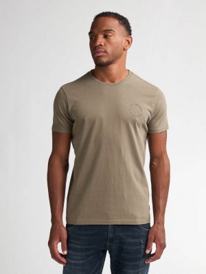 Petrol Industries Men T-Shirt SS Mossy Stone | Freewear Men T-Shirt SS - www.freewear.nl - Freewear