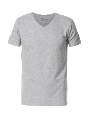 Petrol Industries Bodyfits V-Neck FW* Light Grey Melee | Freewear Bodyfits V-Neck FW* - www.freewear.nl - Freewear