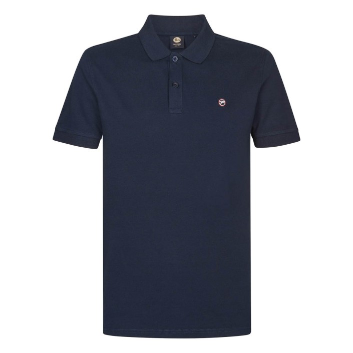 Petrol Industries Men Polo Short Sleeve Navy Blue | Freewear Men Polo Short Sleeve - www.freewear.nl - Freewear