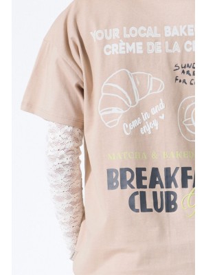 Garcia M262402_girls T-shirt ss 6703-light taupe | Freewear M262402_girls T-shirt ss - www.freewear.nl - Freewear