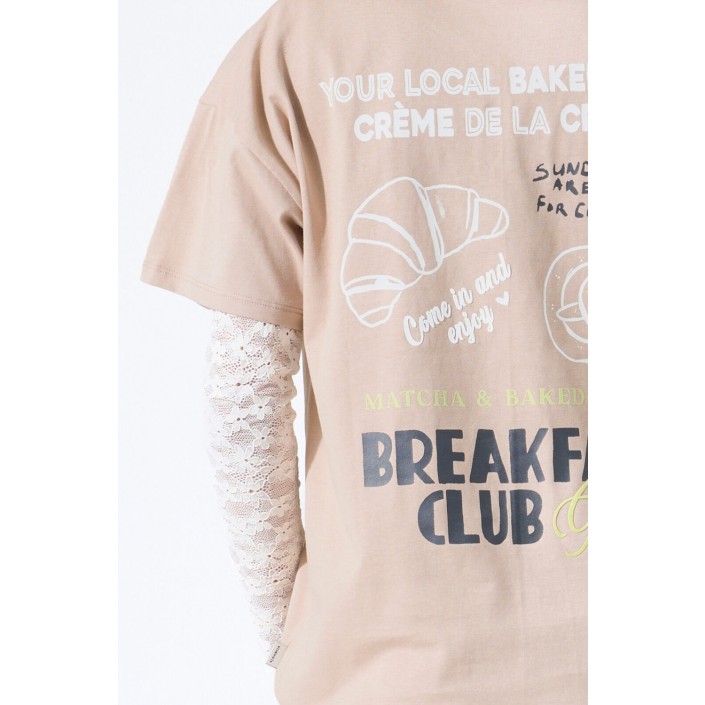 Garcia M262402_girls T-shirt ss 6703-light taupe | Freewear M262402_girls T-shirt ss - www.freewear.nl - Freewear