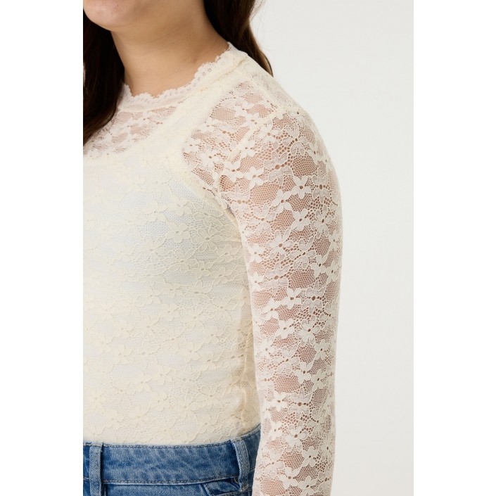 Garcia M262405_girls T-shirt ls 1448-ecru | Freewear M262405_girls T-shirt ls - www.freewear.nl - Freewear