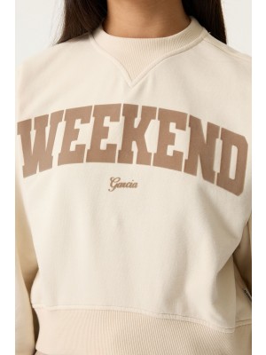 Garcia M262463_girls sweat 1448-ecru | Freewear M262463_girls sweat - www.freewear.nl - Freewear