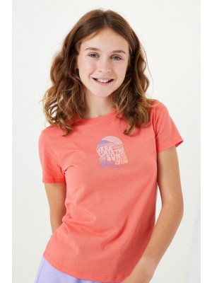 Garcia Q42401_girls T-shirt ss 7300-grapefruit | Freewear Q42401_girls T-shirt ss - www.freewear.nl - Freewear