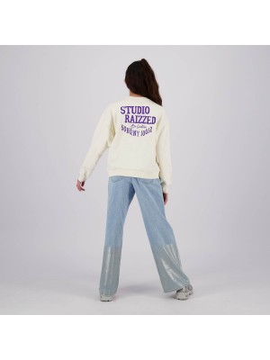 Raizzed Cela Sweater Macroon white | Freewear Cela Sweater - www.freewear.nl - Freewear
