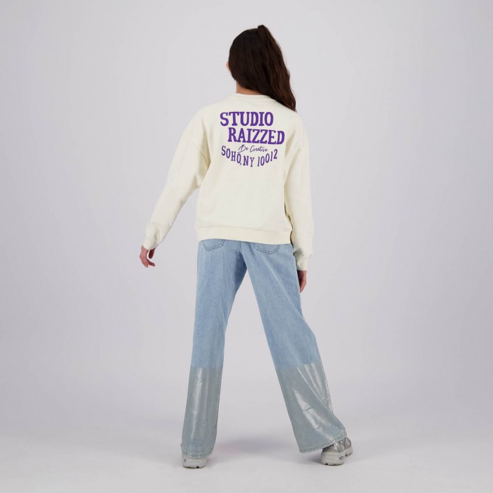 Raizzed Cela Sweater Macroon white | Freewear Cela Sweater - www.freewear.nl - Freewear