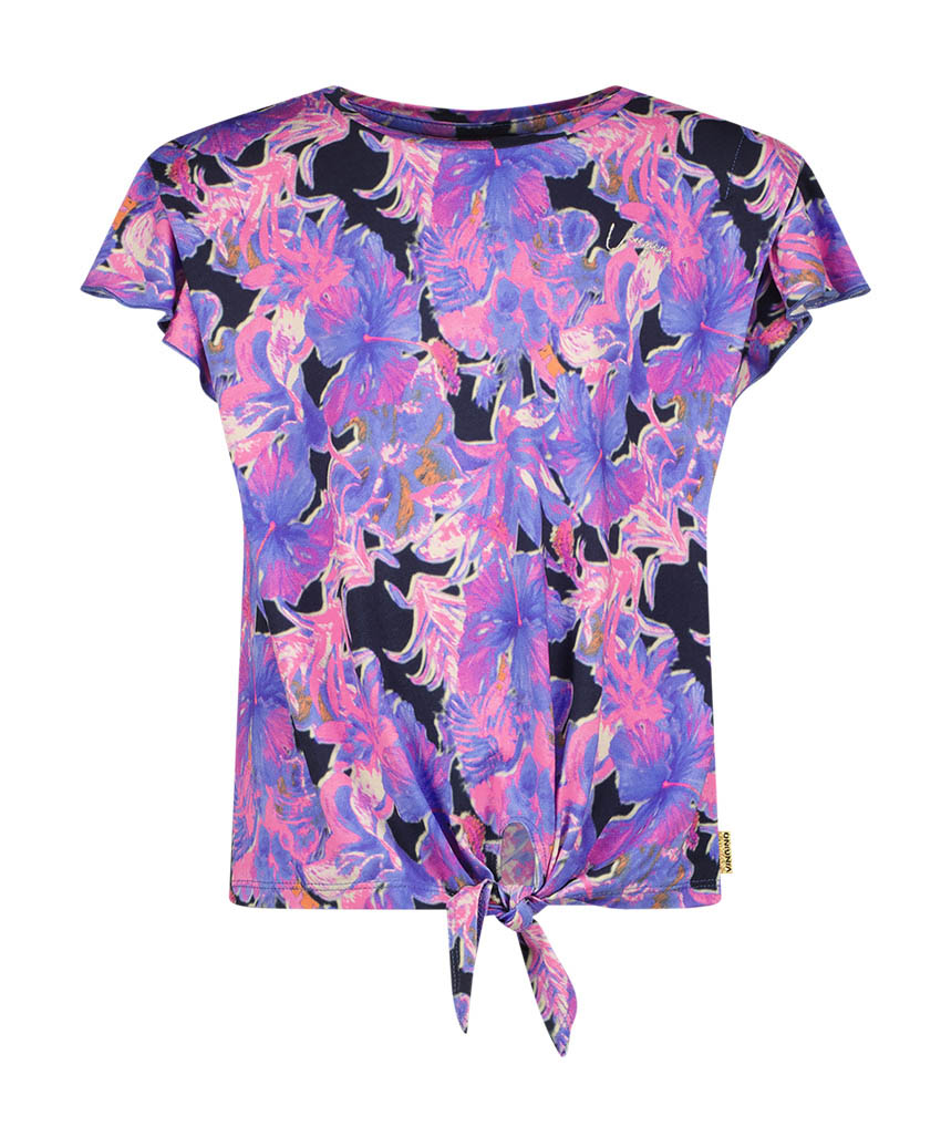 Vingino T-shirt Henrieka Meisjes T-shirt - Navy Blazer - Maat 140